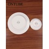 ONTUBE 4-Piece Plates and Dishes Set, Ceramic Dinnerware Set,Dishwasher &