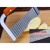HTBMALL Crinkle Cutter, French Fry Cutter for Potatoes, Upgraded Stainless