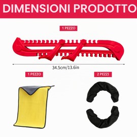 DAZZTIME Protezioni per Lame per Pattini da Ghiaccio,1paio di Protezione Regolabile in Plastica+1paio Skate Cover+1asciugamano,Copertura Universale per Lame per Pattini da Ghiaccio Protezioni.