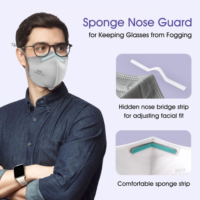 Semask KN95 Adjustable Masks 25 Pack, Individually Wrapped Disposable Masks