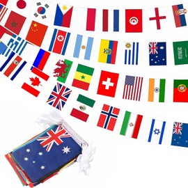 200 Countries International String Flag,World Country Flags Bunting Banner Perfect for Party Decorations, Bars, Sports Clubs, School Festivals, Celebrations - 50 meters (Multicolor)