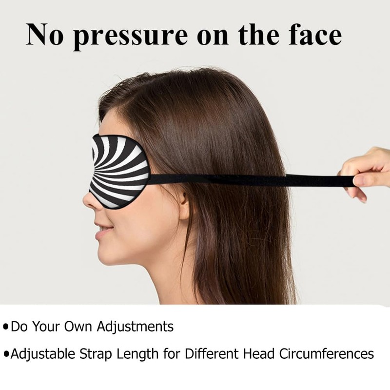 NOHSHE Black White Stripes Sleep Mask Eye Mask Abstract Swirl