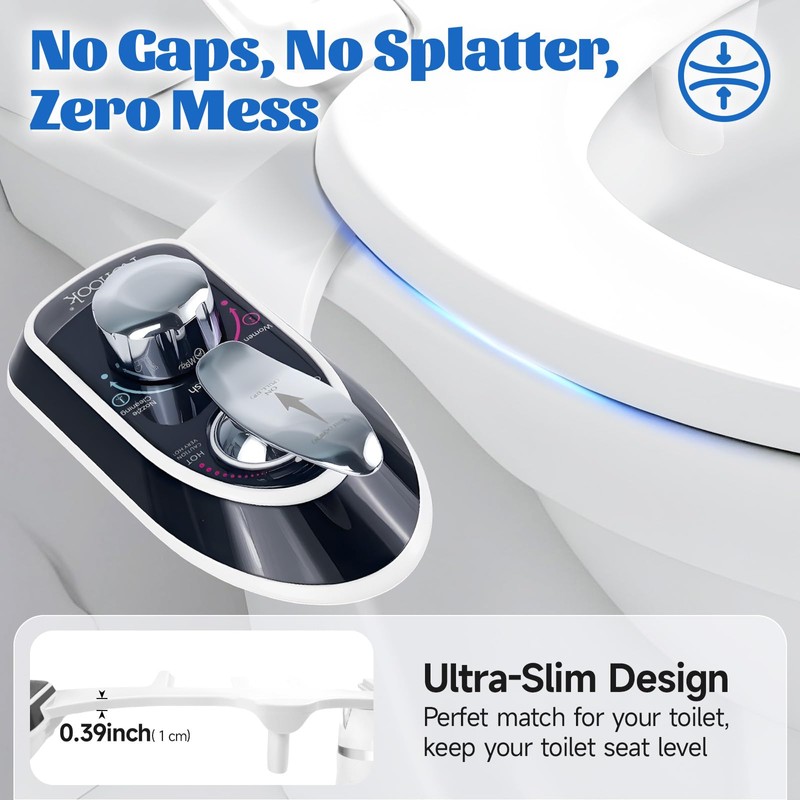 Toilet Attachment for Toilets Seat,Self-Cleaning Hot&Cold Water Bidet-Toilet Attachment for