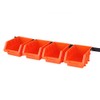 Tactix 320604 Plastic Tray Bin Set, Black/Orange