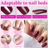 240pc Burgundy Press on Nails Short Square Fake Nails with
