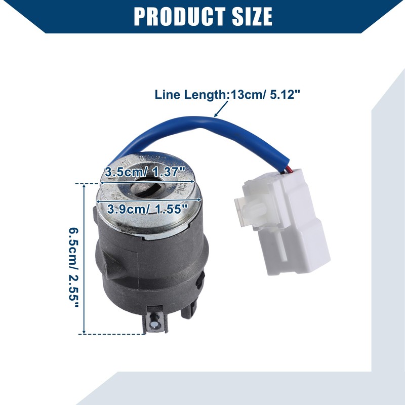 Hihaha No.81-20-1EA00 Car Ignition Switch Lock Cylinder with 2 Keys