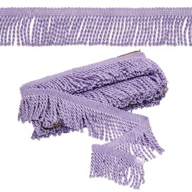 PATIKIL Purple Fringe Trim, 5 Yards x 65mm Fringe Trim Curtain Tassel Fabric Sewing for Curtain Sofa Clothes DIY Decoration