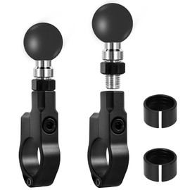 evermotor 2 Stück Motorrad Kugelkopf Halterung, Lenkerhalterung Mit 1 Zoll TPU Kugel, Aluminium, Für 22/25 mm Lenker, Spiegel, Navi Handyhalter Action Kamera