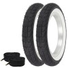PRO+ TIRES 12 1/2 x 2 1/4 BLACK/WHITE P-1193 W/TUBES