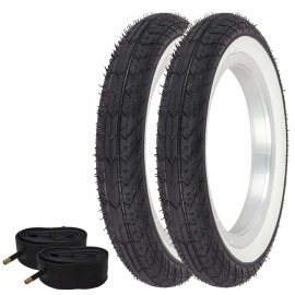 PRO+ TIRES 12 1/2 x 2 1/4 BLACK/WHITE P-1193 W/TUBES