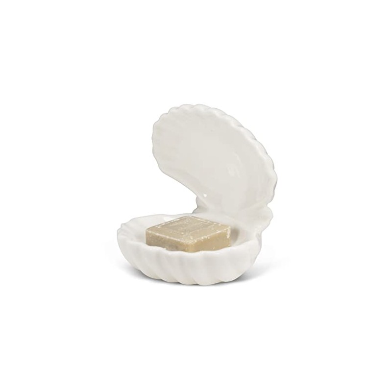 Abbott Collection Double Clam Shell Soap Dish - Porcelain (3.5"