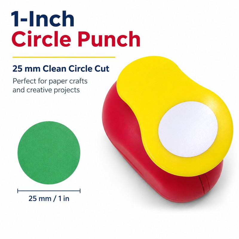 1 Inch Circle Paper Punch for Crafts – Manual 25