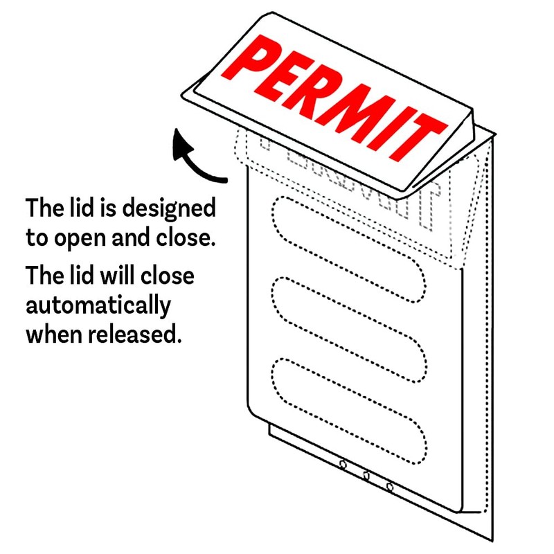 Mediz Outdoor Permit Brochure Box - Easy to Use Take