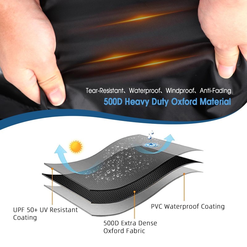 Outdoor Fire Pit Cover Rectangular Waterproof-32x24x20in