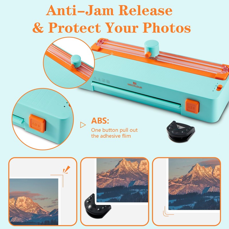 MECOLOUR Thermal Laminator Machine A4 for Documents and Photos,110v (Orange),