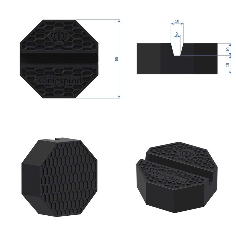 KÖNIGSPROD 2 x Universal Car Jack Rubber Pad, Adapter, Rubber