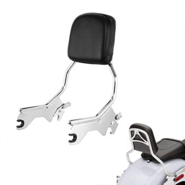XMT-MOTO Sissy Bar Backrest fits for Harley Davidson Softail FLDE, FLHC, FLHCS, FLSL, and FXBB models 2018-later,Chrome