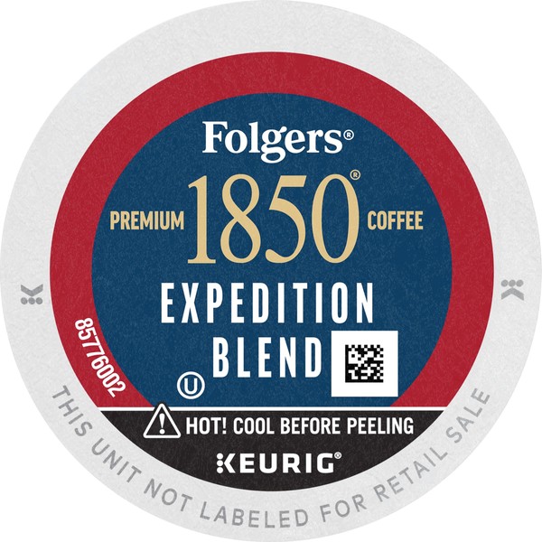 1850 by Folgers Pioneer Blend Medium Roast Coffee, 96 Keurig K-Cup Pods, 24 Count (Pack of 4)
