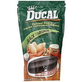 Ducal Refried Black Beans 14.1 oz Frijoles Negros Volteados (4 pack)