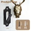 6 Pack European Deer Skull Mount Hanger, Stainless Steel/Wall Mount/Easy