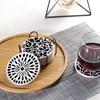 Aowced Drink Absorbent Coasters with Holder Set of 6, Ceramic