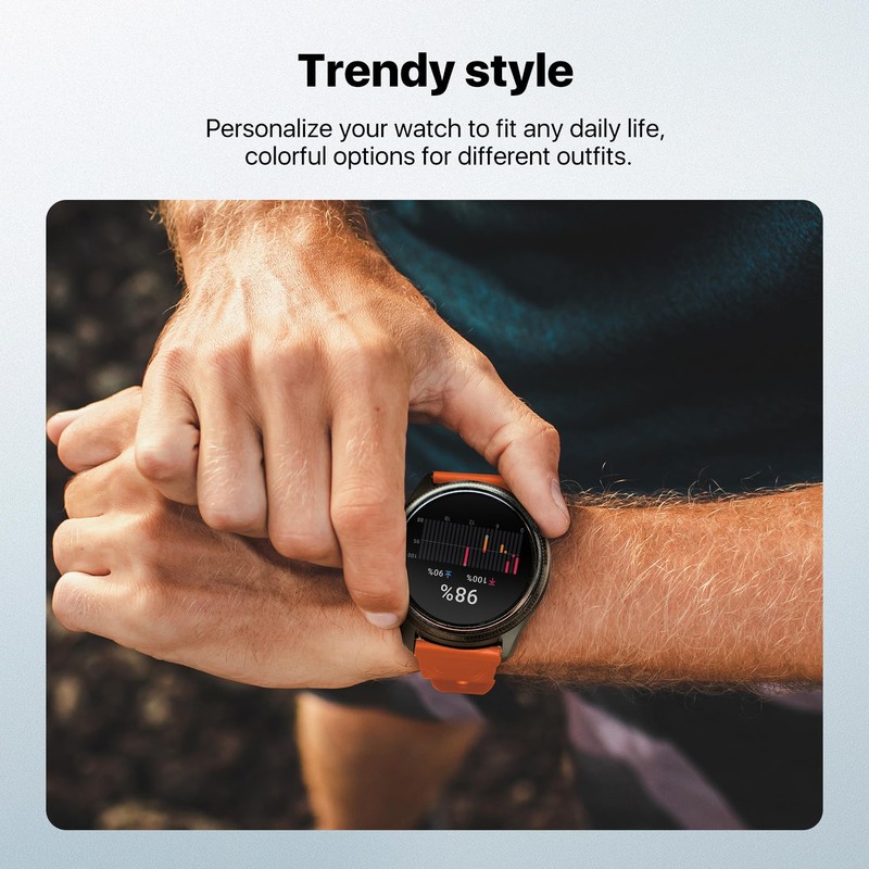 Ticwatch Pro 5 Smartwatch Band Replacement 24mm Width Silicone Watch