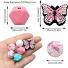 20Pcs Round Beads 5Pcs Butterfly Shaped Beads DIY Kit for