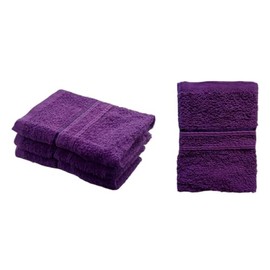 Face Cloths Face Flannels 1 100% Egyptian Cotton Face Towel Colour Purple