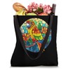 Sun Conure Stained Glass Tote Bag
