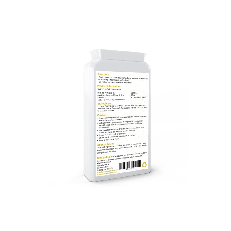 Evening Primrose Oil 1000mg 90 Vegan Softgel Capsules - Cold