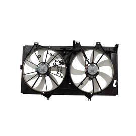Brock Replacement Dual Condenser Radiator Engine Cooling Fan Assembly Replacement for 12-17 Camry 2.5L 167110V100 163610V420