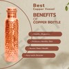 Copper Water Bottle 34OZ - 100% Handcrafted Solid Pure Hammered