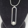 Illuminata silver pendant necklace with pearl bead NWT