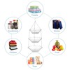 JUNCHU CHERRY 3-Tier Wire Fruit Hanging Basket, non-Punching Wall Hanging