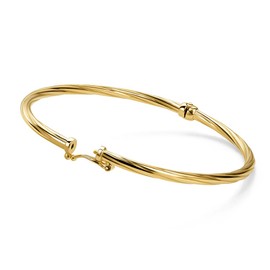 MIORE Jewellery handmade in Italy, women's 925 silver, bangle, silver bracelet, gold-plated 18 carat gold, silver jewellery, bracelet, Gold Plated
