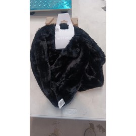 West Loop Women West Loop Super Soft Infinity Scarf Loop Faux Fur Color Black