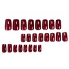 Advanced purple gradient style,Short almond-shaped nails,12 sizes - 24 nail