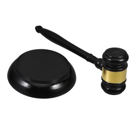 GANAZONO Wooden Auction Hammer Set Portable Judge Gavel for Court Use Multifunctional 12-Inch Hammer Ergonomic Handle for Auctions and Legal Proceedings