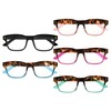 Eyekepper Stylish Reading Glasses for Women 5-Pack Mixed Color +