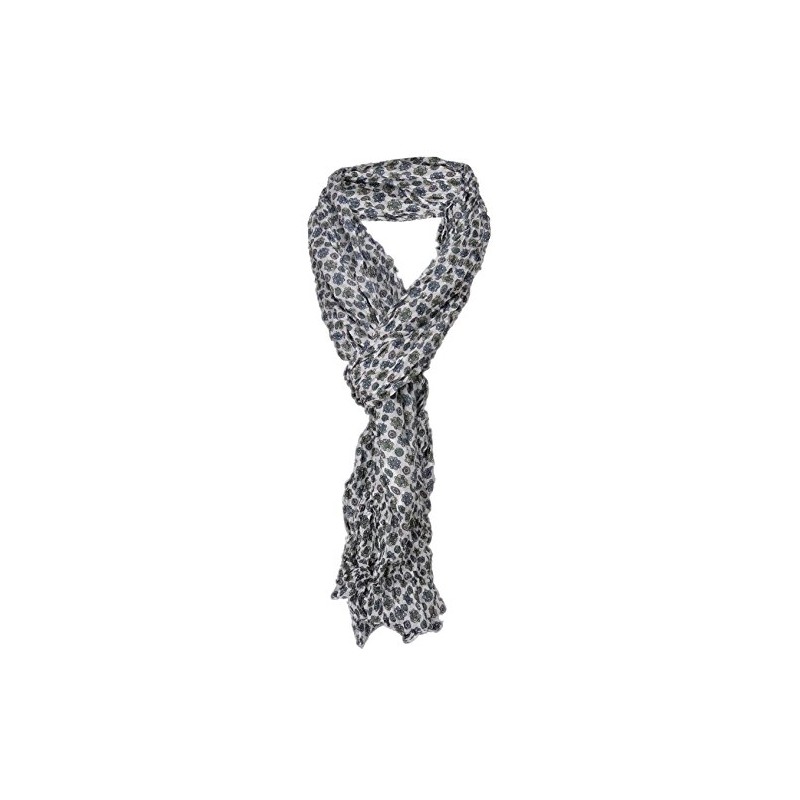 TigerTie Crashed Silk Scarf in Grey Dark Green Petrol Yellow