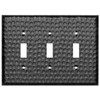 Monarch Abode 3-Gang Toggle Wall Plate, Hand Hammered Metal Switch