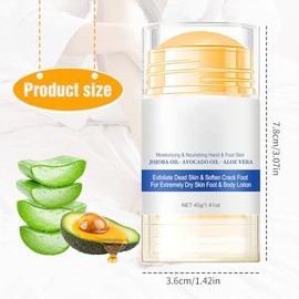Crema de urea 60% hidratante en barra para el cuidado de los pies, nueva crema hidratante y antigrietas para pies secos y agrietados, loción para pies