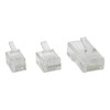 Crimping plug, InLine®, 6P6C RJ12 for flat cable, 10pcs pack