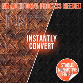 2 in 1 Rust Conveter for Metal Automotive (Matte Black), 35 oz Anti Rust Inhibitor Paint for Rusty Truck Frame, Trailer, Chassis, Long-Lasting Rust Reformer & Neutralizer with Ultra Protection, Permanently Stops Rust & Corrosion