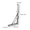 2 Pcs Triangular Support Bracket Stainless Steel 12in Foldable Flexible