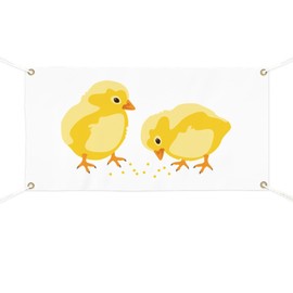 CafePress Baby Chicks Banner Vinyl Banner, 44"x30" Hanging Sign, Indoor/Outdoor