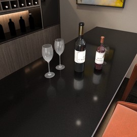 CRE8TIVE 24"x118" Glitter Wallpaper - Black Glossy Removable Vinyl Film Roll for Bedroom, Kitchen, Cabinets, Countertops