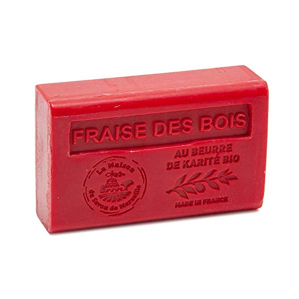 Provenzalische Seife Wald-Erdbeere (Fraise des Bois) mit Bio-Sheabutter (125 Gramm)