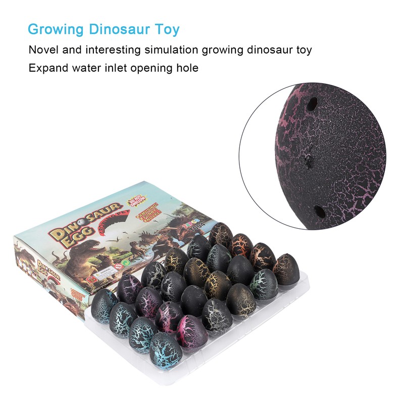 24pcs Growing Dinosaur Toy Easter Dinosaur Eggs Grow in Water