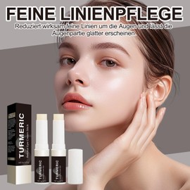 2PCS Kurkuma Retinol Augencreme Stick Lumibalm Tränensäcke Lumibalm für unter Augensäcke Feuchtigkeitsspendender Augenbalsam-Stick Reduziert Schwellungen und Tränensäcke